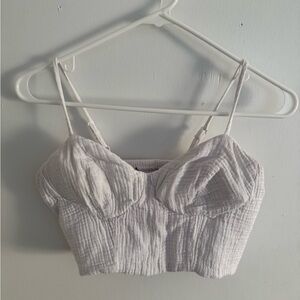 Sincerely Jules White Textured Top